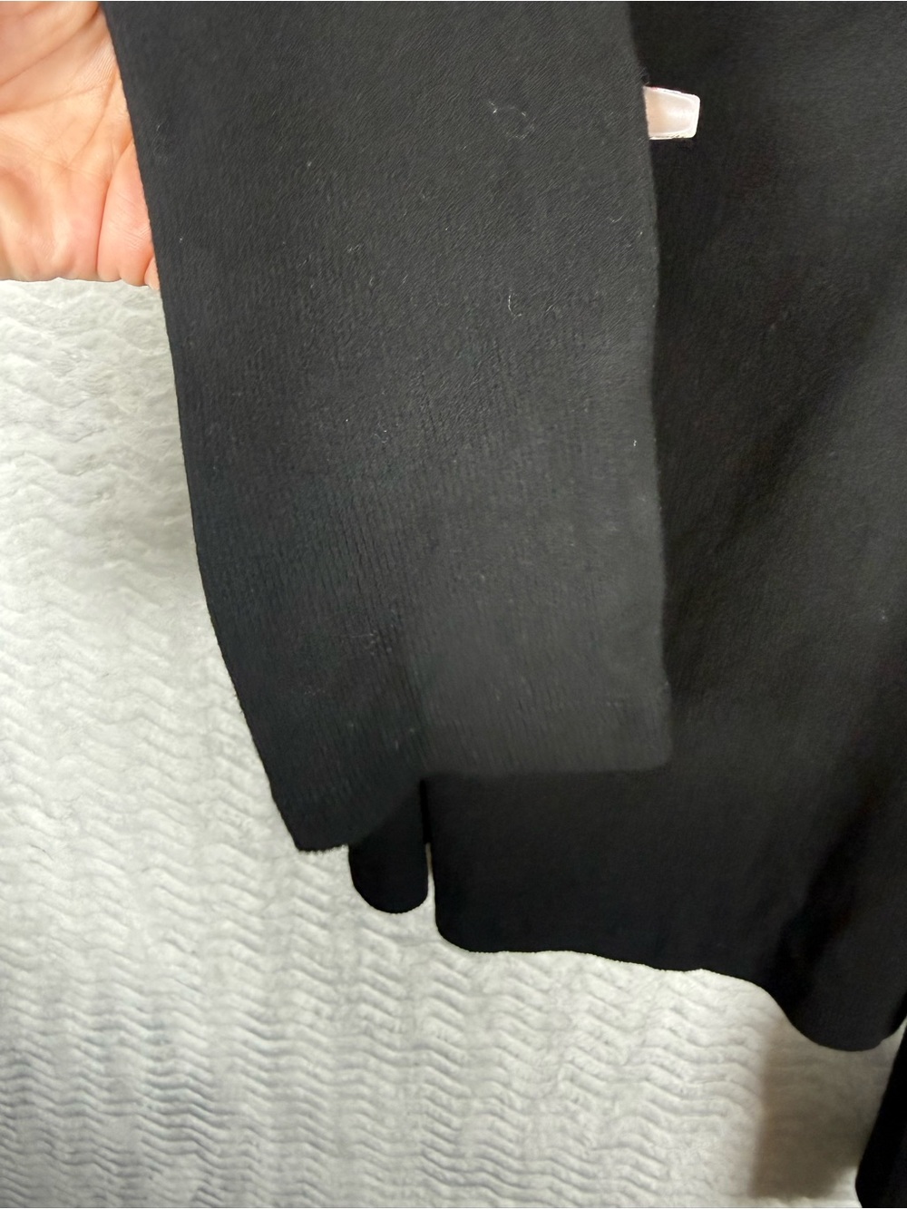 white birch Black Top with Buckle Strap Detail open shoulder long sleeve. So 🔥 - Picture 5 of 9